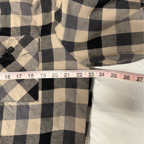 Harley Davidson Long Sleeve Flannel Shirt Black Gray Plaid Size Large - Picture 6 of 7